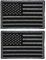 2 Stück taktische USA-Flagge Aufnäher – Schwarz & Grau – amerikanische Flagge US Vereinigte Staaten von Amerika Militäruniform Emblem Patches (2 Packungen)