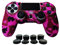 Hikfly Silicone Controller Cover Skin Protector Case Faceplates Kits for Sony Playstation 4 PS4/PS4 Slim/PS4 Pro Cntroller Video Games(1x Camouflage Cover with 8 x FPS Pro Thumb Grips Caps)(Peach)