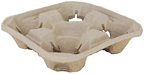 Disposable Cup Carry Trays Takeaway Carrier Cup Holders Cardboard Tea Coffee (360, 4 CUP)