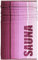 Lashuma Saunatuch Dame groß 85x200 cm, Oslo großes Badehandtuch mit Streifen Rosa bis Weinrot
