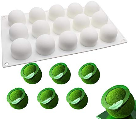 Silicone Cake Mold D Bakeware Dessert Mousse DIY Mould, 15 Middle Holes Spheric