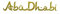 Schriftzug Abu Dhabi 10cm Auto Tür Spiegel Aufkleber Tattoo Deko Klebe Folie (gold)