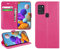 DN-Technology For Samsung Galaxy A21s Case Flip Folio Leather Wallet with Card Holder Book Stand Phone Cover For Samsung Galaxy A21s (PINK)