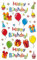 bsb Sticker - Aufkleber zum Geburtstag - Stickerbogen in 7,8 x 12,5 cm - kleine Aufkleber mit Luftballons & Happy Birthday - Creative-Serie