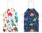 Umorismo 2 Packung Kinderschürze, Dinosaurier Verstellbare Kochschürze Wasserdicht Mit Tasche Für Mädchen Und Jungen Zum Backen, Garten, Grill