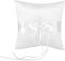 Hochzeit Ring Kissen White Bowknot Ring Bearer Kissenhalter Hochzeit Ringkissen mit Simulationsperle für Hochzeit Hochzeit Ringkissen