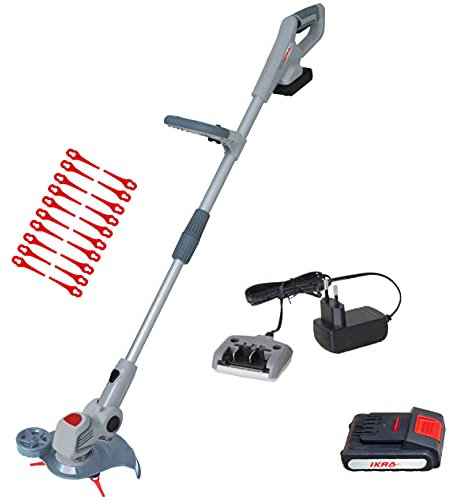 Ikra Coupe-bordures à batterie ICGT 2025 IKRA, y compris 20x Lames nylon, 20V batterie