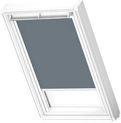 VELUX Original Dachfenster Verdunkelungsrollo für S31, Blaugrau, mit Weißer Führungsschiene