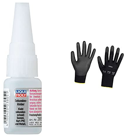 Iloda Original Liqui Moly 10g Sekundenkleber 3805 Schutzhandschuhe