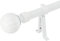 NICETOWN Gardinenstange Weiß-Matt Curtain Rods mit Runden Dekorativen Endstücken für Transparente Gardinen Vorhang Stange Ausziehbar, 1 Läufig, 182-365 CM, Durchmesser 25MM