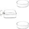IAFVKAI Aquarium Garnelen-Futterschale Glas-Futterschalen für Aquarien, 1 x quadratischer Glas-Futternapf (60mm) mit Saugnapf, 2 x runder Fisch-Futternapf (60mm)