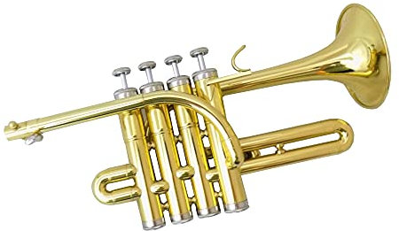 Student Trompete Bb Piccolo Trompete Lack Mit Koffer Und Mundstück Gelbmessing Trompeten Musikinstrumente
