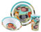 Animal 3Pcs Coloured Dining Set - Plate, Bowl and Tumbler Dinnerware Set for Children, BPA Free