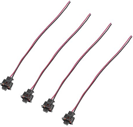 X AUTOHAUX 4uds Coche Hembra Pre Cableado Diésel Inyector Conector Enchufe Cable