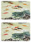 Geschenk Glück Koi Fisch Lotusblume Geschirrspüler Magnet, 2 Stück Magnete Schild für Kühlschrank Flip Non-Scratch Küchenzusatz Magnetanzeige