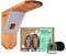 Green Feathers Handmade Bird Feeding Station with 1080p HD Birdbox Camera & Eco-Friendly Wooden Mount, Starter Pack, UK Power Supply