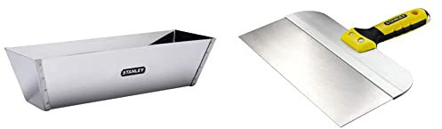 Stanley 005867 305mm 12iInch Stainless Steel Mud Pan & STHT0-05776 12-Inch/ 304mm Stainless Steel Taping Knife