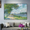 Impression Gemälde Claude Monet Die Seine bei Argenteuil Gemälde auf Leinwand Poster und Drucke Wandbild für Wohnzimmer 50x70cm Rahmenlos