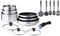 Batterie 15 pcs casseroles 16-18-20 cm poêle 20-22-26 cm anti adhérent couvercles 16-18-20 cm 5 ustensiles poignée