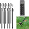 Catekro 10 Pcs Stücke Zeltheringe, 30 cm Zelt Heringe Stahl Erdnägel, Befestigen Sie eine Aufbewahrungstasche, Häringe Zelt, Vorzelt Heringe, Heringe Erdnägel Stabil