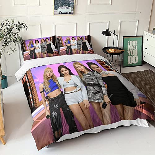 Zbeiba Bettwäsche 135x200 cm,Kinder Bettwäsche Set 3D Digitaldruck Komfortables Bettbezug-Set mit 2 Kissenbezügen Mikrofaser Bettwäsche für Kinder Erwachsener(49NT1,135x200+2 * 80x80)