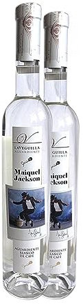 Orujo Laveguilla Aguardiente Blanco de Café Maiquel Jackson Botella Medium 50 cl (Caja de 2 Botella Medium de 50 cl)