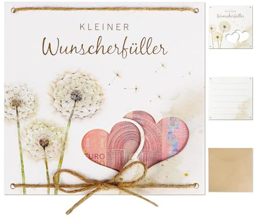 COLOFALLA Wunscherfüller Geldgeschenk Verpackung Karte Glücksbringer Grußkarte Geschenkverpackung für Geburtstag Hochzeit Jugendweihe Taufe Konfirmation Frauen Männer