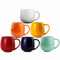 superyes Red-Yellow-Blue-White-Orange-Mint Green Mugs Sets of 6 for Coffee Cappuccino Latte Cups Set 12oz Round