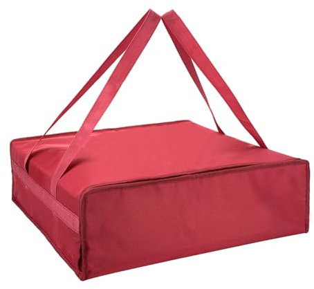 Yalin Large Polystyrene Cooler Bag - Large Polystyrene Cooler Bag Keep Food Hot or Cold, Reusable Double Zipper Shopping Bag, 23 W x 15 H x 14 D, Red, 20 W x 20 D x 6 H, Modern