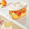 Clear Beverage Dispenser for Fridge,Small Iced Water Jug Holder with Removable Filter Plate & Spigot,Refrigerator Drinks Container for Parties, Juice Pitcher (Color : White, Size : 16 * 30.5 * 16cm)