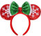 UNKJIN Christmas Mouse Ears, Mouse Ears Headband for Women Adults, Sequin Bow Glitter Headband for Christmas Hair Accessories (Snowflake)