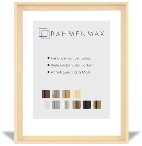 MDF Rahmen Asturien für Leinwandbilder im Format 59x94cm in Schwarz matt