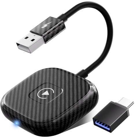 UWECAN Adaptador CarPlay Inalámbrico, Adaptador Inalambrico CarPlay para iPhone, Car Play Inalambrico iPhone Conversión de Fábrica con Cable CarPlay a Inalámbrico, para Coches Partir de 2017