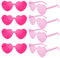 CHRORINE 8/16/ 24 Pairs Heart Shaped Sunglasses Rimless Heart Glasse Transparent Candy Colors for Party Favor (16, Rose-red and Pink)