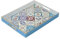 Simmer Stone Decorative Tray, Marbling Plastic With Handles, Rectangular Vanity And Serving For Bathroom, Kitchen, Ottoman And Coffee Table, 15.7 x 11.8 Inch (Mediterranean)