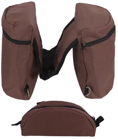 Gutol Horse Saddle Bag for Water Bottle Portable Versatile Knaufhorn Bags Trail Riding Horn Saddle Bag Coffee