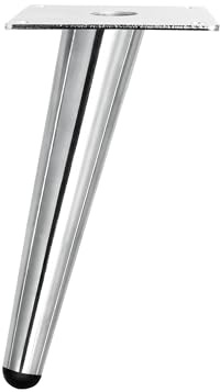 woplus 4er Set Möbelfüße Metall Schräg – Konisch Chrom Glänzend – Höhe 15cm – Ersatzbeine für Sofa, Schrank & Kommode – Belastbar & Stabil inkl. Montagematerial