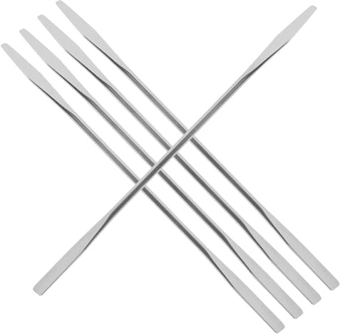 HINTRMENT Makeup Mixing Rods Stainless Steel 5Pcs for Foundation Blush Eyeshadow Nail Art Gel Polish Simple Design for Makeup Artists