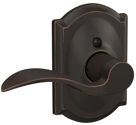 Schlage F170 Acc 716 CAM RH Camelot Collection Right Hand Accent Decorative Trim Lever, Aged Bronze