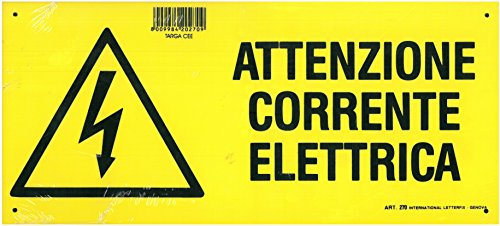 CARTELLO DI PERICOLOATTENZIONE CORRENTE ELETTRICA