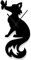 WANDKINGS Wanduhr Fuchs aus Acrylglas, in 11 Farben erhältlich (Farbe: Uhr = Schwarz glänzend; Zeiger = Schwarz)