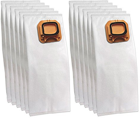 DLS 12 Sacchi/Sacchetti (Microfibra) per aspirapolvere Vorwerk Folletto Kobold VK 140, 150, VK140, VK150, Bianco, Piccolo