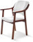 SUENOSZZZ - Silla Altea de Madera de Haya Color Nogal, Polipiel Color Blanco. Sillas para Comedor/Salon/habitacion | Silla geriatrica | Silla Madera | Silla Oficina | Sillas de Espera