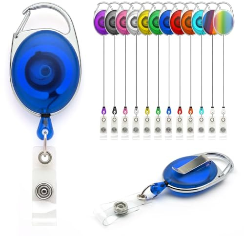 Yo Yo Rollen-Halter - 100 Stück von Lanyards Tomorrow ausziehbar Ausziehbare Ski-ID Ausweishalter Ausweishalter Ausweishalter Ausweishalter Arbeitszugangskontrolle Karabiner mit Metall-Gürtelclip