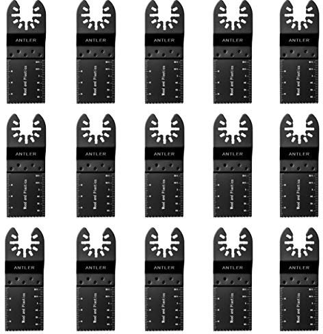 QAB35WB Antler 35mm Wood Cutter Saw Blades fits Dewalt Stanley Oscillating Multi Tool Accessories (Pack of 15)