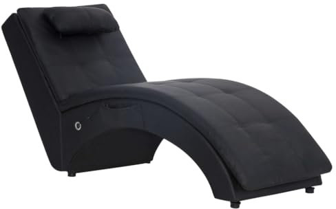 vidaXL Chaiselongue mit Massage Kissen Relaxliege Liegesessel Sessel Lounge Relaxsessel Liegestuhl Loungesessel Sesselliege Komfortliege Braun Kunstleder