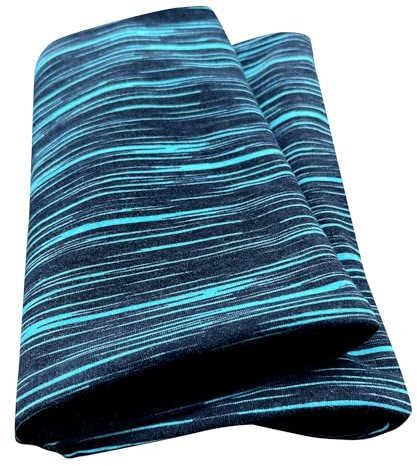 Wollhuhn Mädchen/Damen/Jungen Warmer Schlupfschal/Halstuch Innen Fleece Gefüttert Viele Motive Winter Übergangszeiten (Lines Schwarz/Türkis)