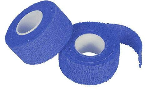 Lifemed Rollen Pflaster, selbsthaftend 5 m x 2,5 cm blau 99049 kohäsive Heftpflaster Finger-Pflaster wasserabweisend, 9 Stück