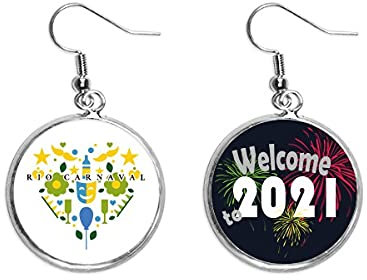 Rio Brasilien Weinglas Party Ohranhänger Ohrring Schmuck 2021 Segen