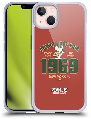 Head Case Designs Offizielle Peanuts Snoopy Guitar 1969 Woodstock 50th Gelhülle [Militärischer Schutzgrad] Kompatibel Mit Apple iPhone 13 Und Kompatibel Mit MagSafe